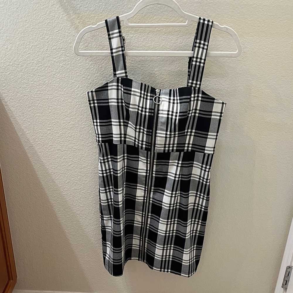 Forever 21 Black and White Checkered Mini Dress